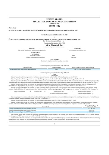 Thumbnail Virtu Financial
 10-K Annual Report 2020