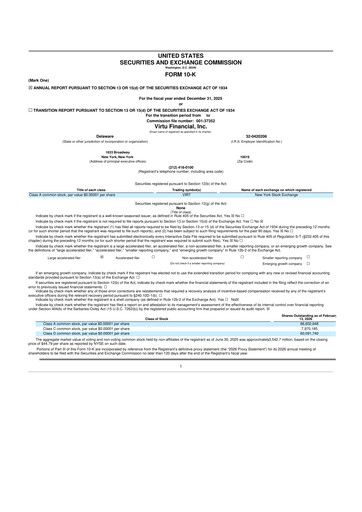 Thumbnail Virtu Financial
 10-K Annual Report 2025