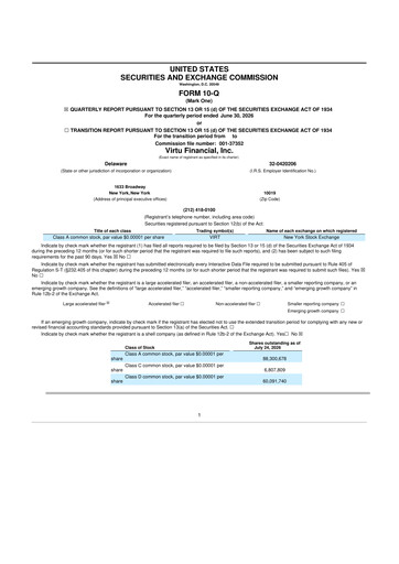 Thumbnail Virtu Financial
 10-Q Quarterly Report FY2026 
