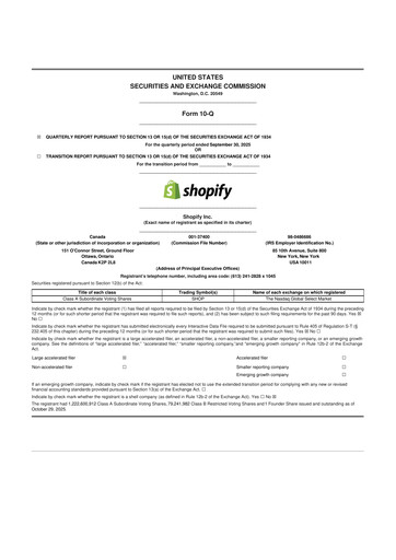 Thumbnail Shopify 10-Q Quarterly Report FY2025 