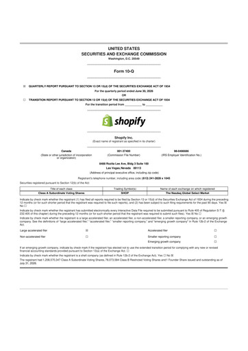 Thumbnail Shopify 10-Q Quarterly Report FY2026 