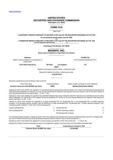 Vorschaubild Magnite 10-Q Quartalsbericht 2020 