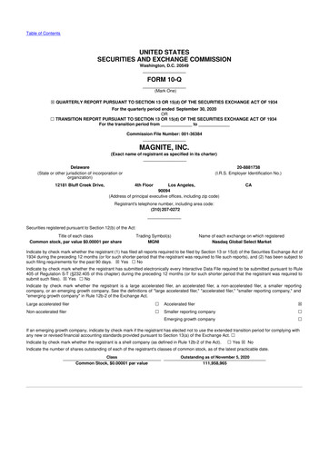 Vorschaubild Magnite 10-Q Quartalsbericht 2020 