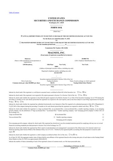 Thumbnail Magnite 10-K Annual Report 2022