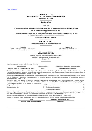 Vorschaubild Magnite 10-Q Quartalsbericht 2025 