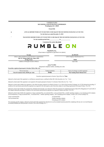 Thumbnail RumbleOn 10-K Annual Report 2023