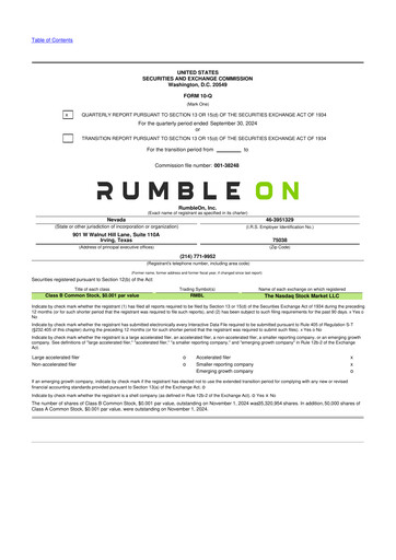 Vorschaubild RumbleOn 10-Q Quartalsbericht 2024 