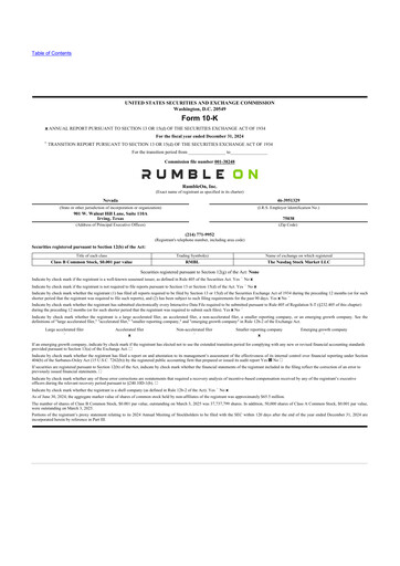 Thumbnail RumbleOn 10-K Annual Report 2024