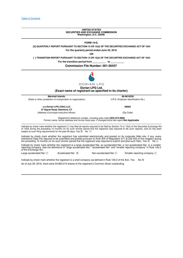 Thumbnail Dorian LPG
 10-Q Quarterly Report FY2017 