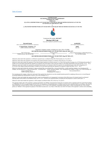 Thumbnail Dorian LPG
 10-K Annual Report 2020