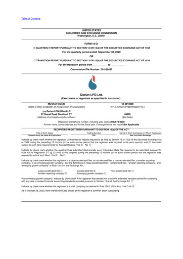 Thumbnail Dorian LPG
 10-Q Quarterly Report FY2021 