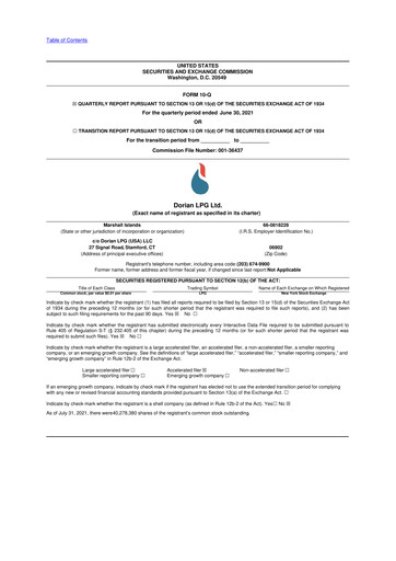 Thumbnail Dorian LPG
 10-Q Quarterly Report FY2022 