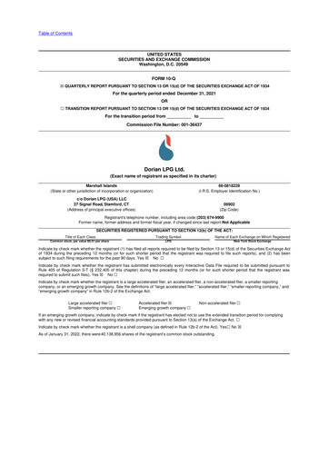 Thumbnail Dorian LPG
 10-Q Quarterly Report FY2022 