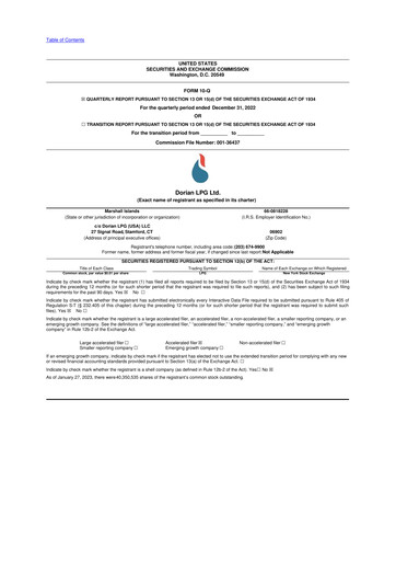 Thumbnail Dorian LPG
 10-Q Quarterly Report FY2023 