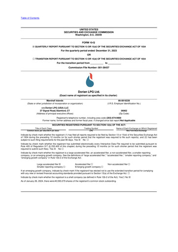 Thumbnail Dorian LPG
 10-Q Quarterly Report FY2024 