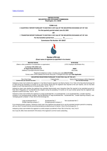 Thumbnail Dorian LPG
 10-Q Quarterly Report FY2026 