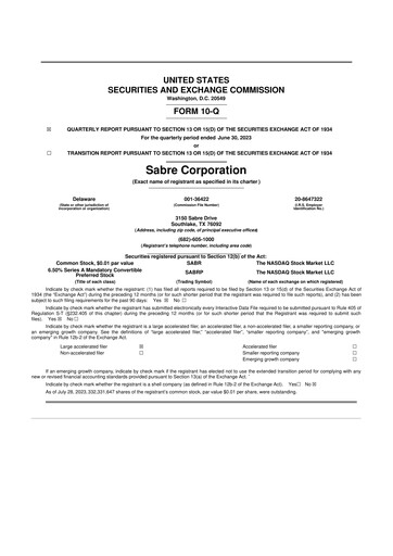 Miniature Sabre 10-Q Rapport trimestriel 2023 