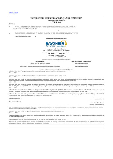 Thumbnail Rayonier Advanced Materials
 10-K Annual Report 2017