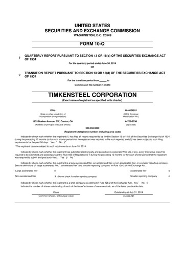 Thumbnail Metallus 10-Q Quarterly Report FY2014 
