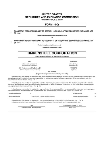 Thumbnail Metallus 10-Q Quarterly Report FY2014 