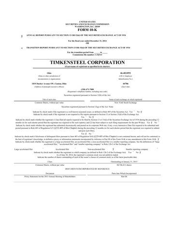 Thumbnail Metallus 10-K Annual Report 2014