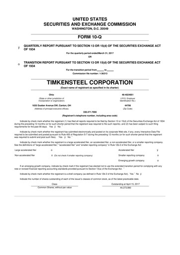 Thumbnail Metallus 10-Q Quarterly Report FY2017 