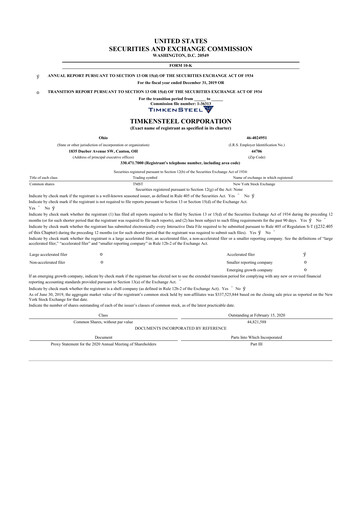 Thumbnail Metallus 10-K Annual Report 2019