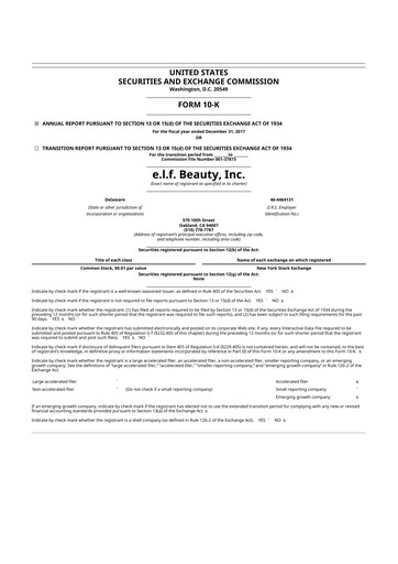 Thumbnail e.l.f. Beauty 10-K Annual Report 2017