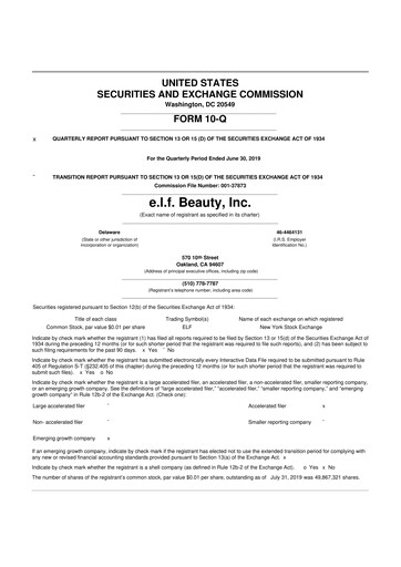 Thumbnail e.l.f. Beauty 10-Q Quarterly Report FY2020 