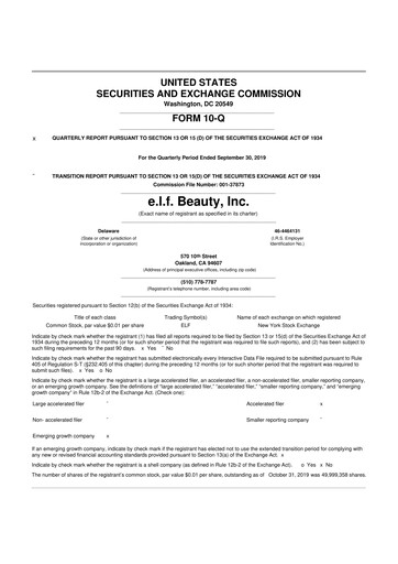 Thumbnail e.l.f. Beauty 10-Q Quarterly Report FY2020 