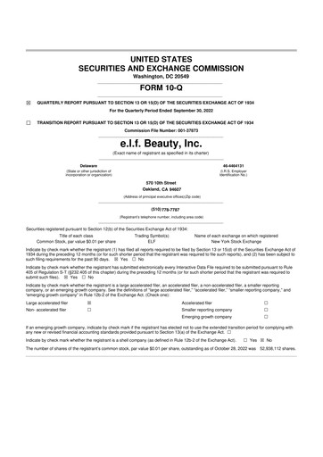 Thumbnail e.l.f. Beauty 10-Q Quarterly Report FY2023 