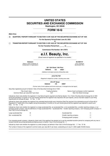 Thumbnail e.l.f. Beauty 10-Q Quarterly Report FY2026 