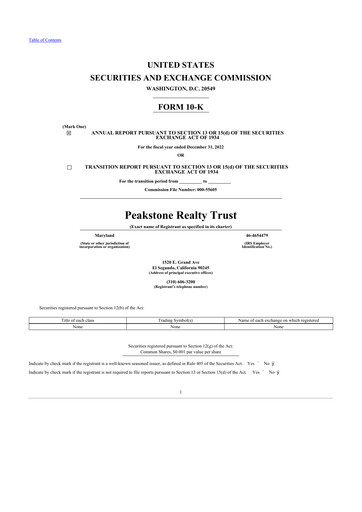 Thumbnail Peakstone Realty Trust 10-K Annual Report 2022