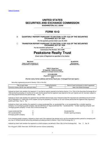 Thumbnail Peakstone Realty Trust 10-Q Quarterly Report FY2023 