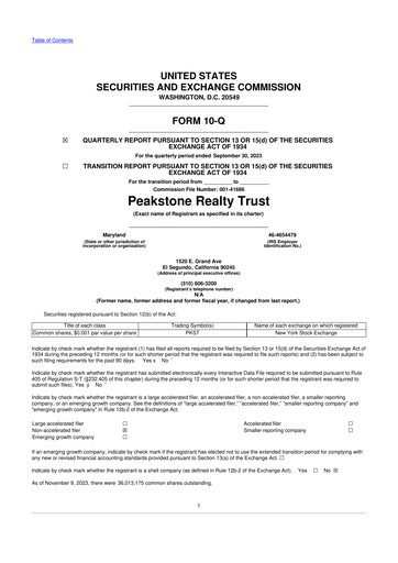 Thumbnail Peakstone Realty Trust 10-Q Quarterly Report FY2023 
