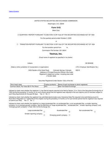 Miniature V2X 10-Q Rapport trimestriel 2020 