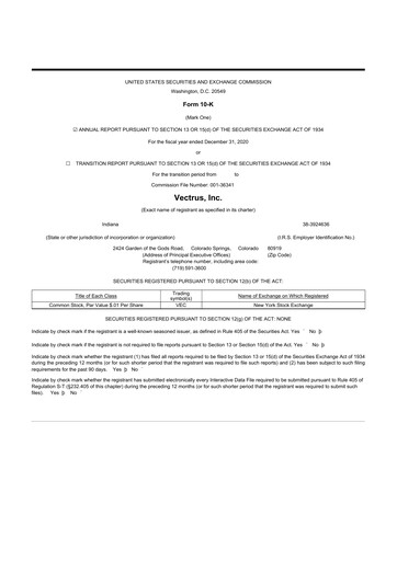 Thumbnail V2X 10-K Annual Report 2020