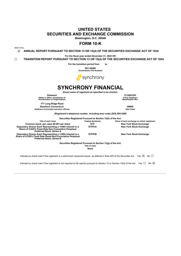 Thumbnail Synchrony Financial 10-K Annual Report 2024