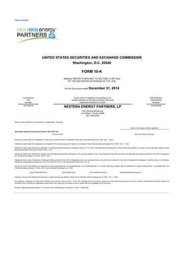 Thumbnail XPLR Infrastructure 10-K Annual Report 2014