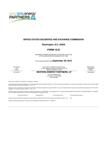 Thumbnail XPLR Infrastructure 10-Q Quarterly Report FY2015 