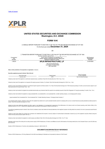 Thumbnail XPLR Infrastructure 10-K Annual Report 2024