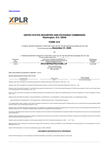 Thumbnail XPLR Infrastructure 10-K Annual Report 2025