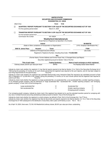 Thumbnail Weatherford International 10-Q Quarterly Report FY2024 