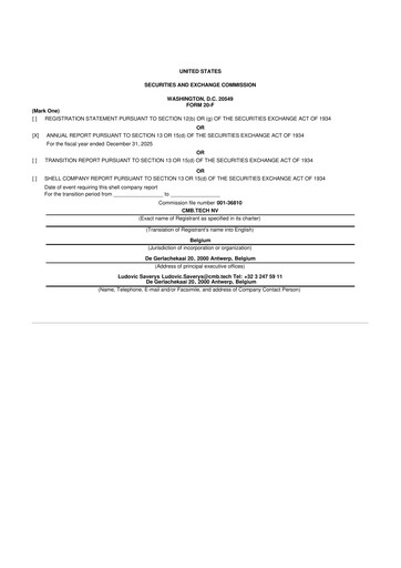 Thumbnail CMB.TECH 20-F Annual Report 