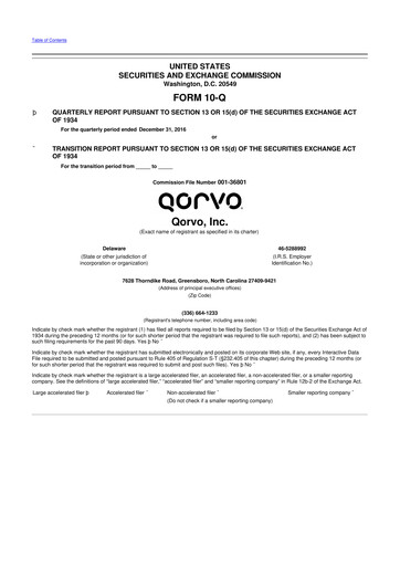 Thumbnail Qorvo
 10-Q Quarterly Report FY2017 