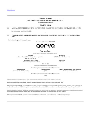 Thumbnail Qorvo
 10-K Annual Report 2024