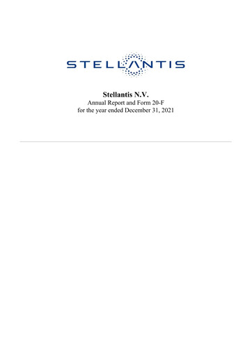 Thumbnail Stellantis 20-F Annual Report 2021