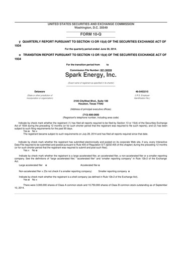 Thumbnail Via Renewables 10-Q Quarterly Report FY2014 