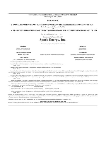 Miniature Via Renewables 10-K Rapport annuel 2014