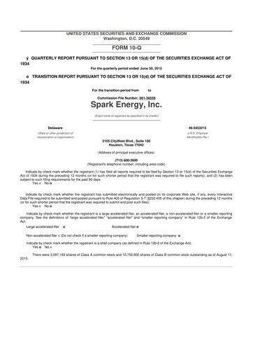 Thumbnail Via Renewables 10-Q Quarterly Report FY2015 